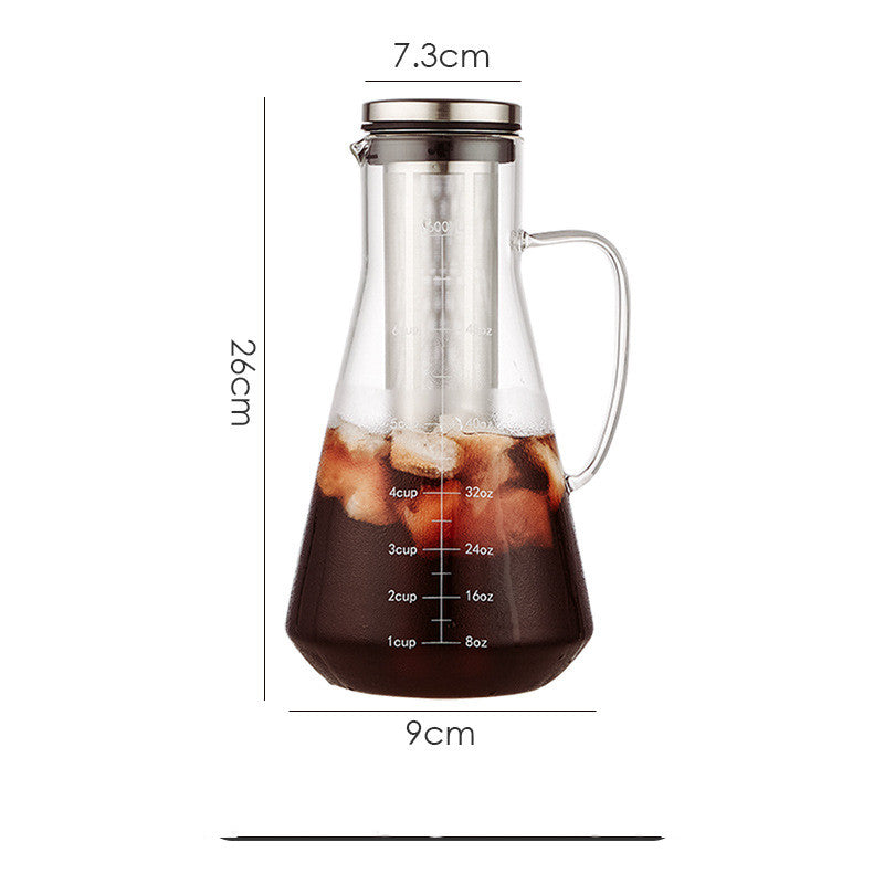 Green Man Premium Glass Cold Brew Filter Pot