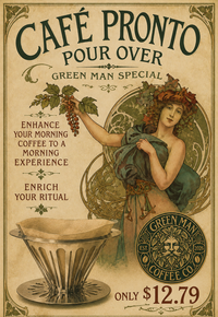 CAFÉ PRONTO POUR OVER Green Man Special Product
