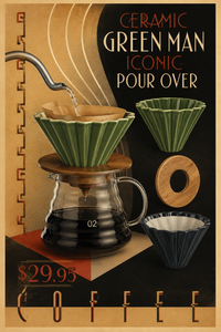 Ceramic Green Man Iconic Pour Over