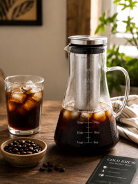 Green Man Premium Glass Cold Brew Filter Pot