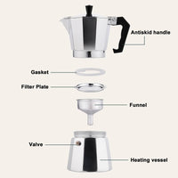 Green Man Special 3-Cup Italian Moka Pot – 180 ml Stovetop Espresso Maker